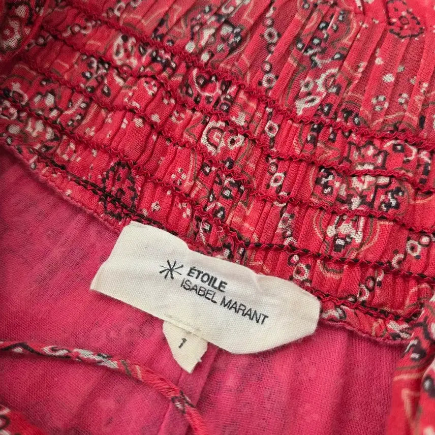 [BUNJANG] Isabel Marant Red Paisley Tube Jumpsuit / 정품 이자벨마랑 레드 튜브 점프수트