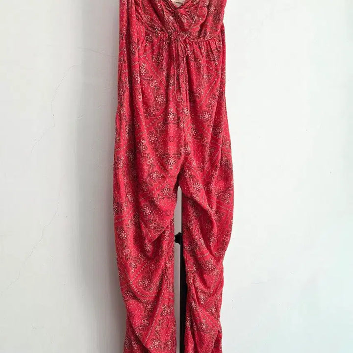 [BUNJANG] Isabel Marant Red Paisley Tube Jumpsuit / 정품 이자벨마랑 레드 튜브 점프수트