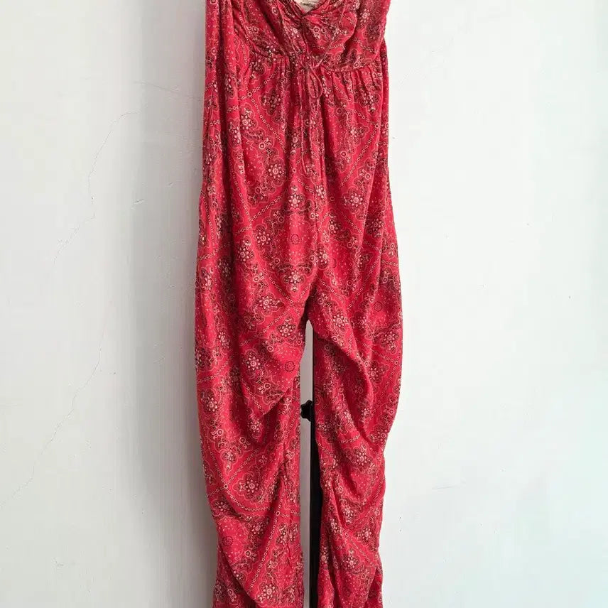 [BUNJANG] Isabel Marant Red Paisley Tube Jumpsuit / 정품 이자벨마랑 레드 튜브 점프수트