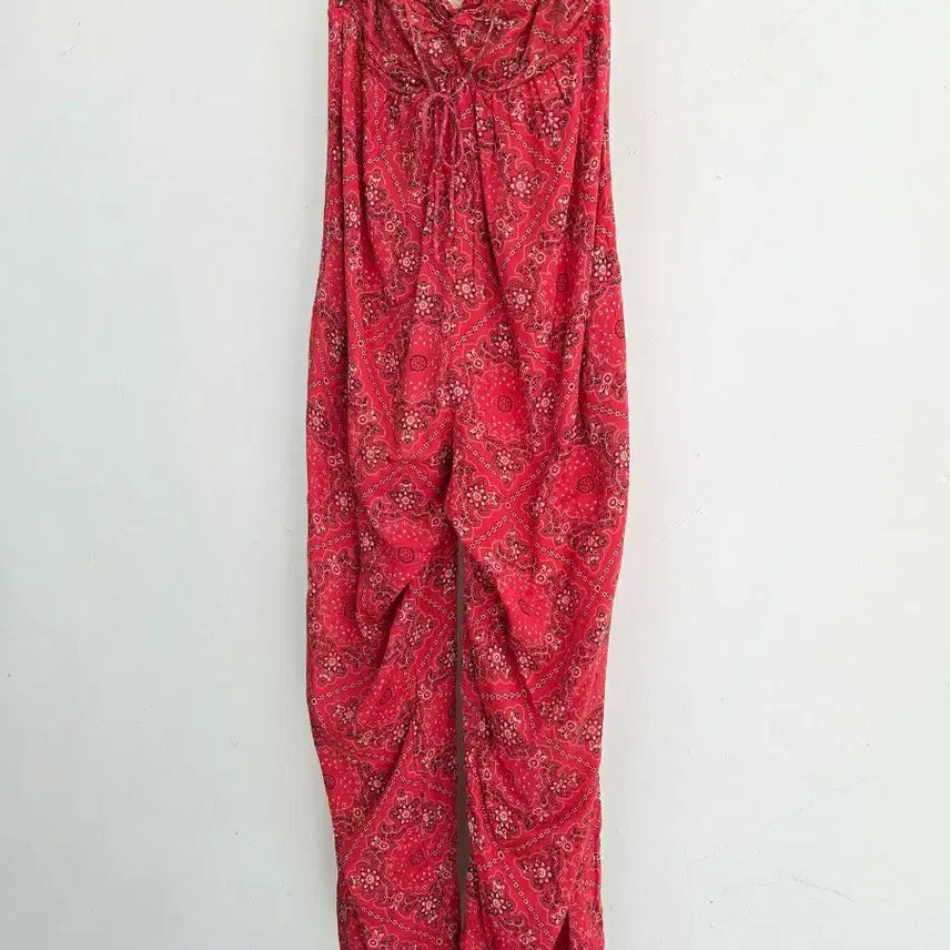 [BUNJANG] Isabel Marant Red Paisley Tube Jumpsuit / 정품 이자벨마랑 레드 튜브 점프수트