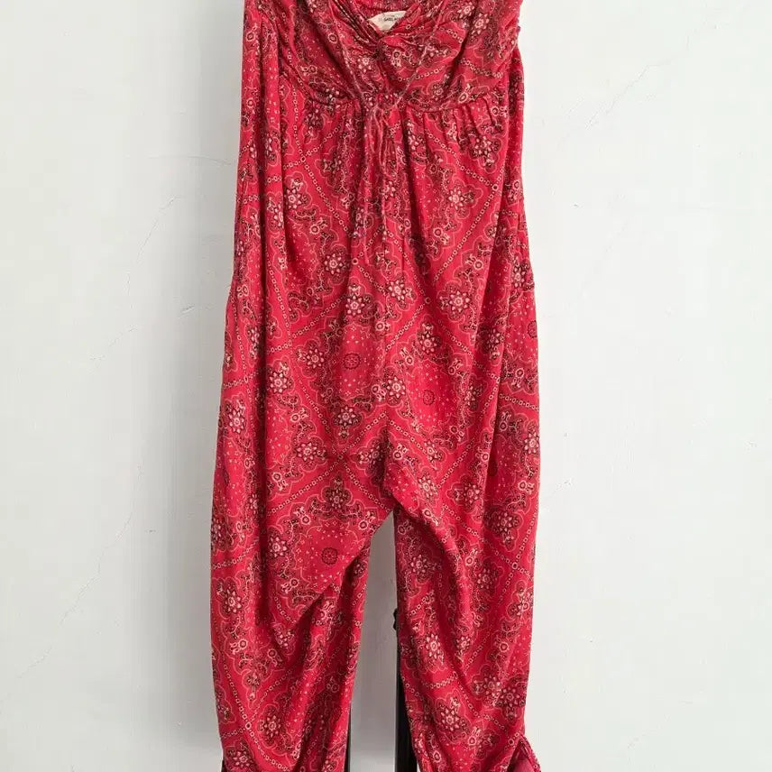 [BUNJANG] Isabel Marant Red Paisley Tube Jumpsuit / 정품 이자벨마랑 레드 튜브 점프수트