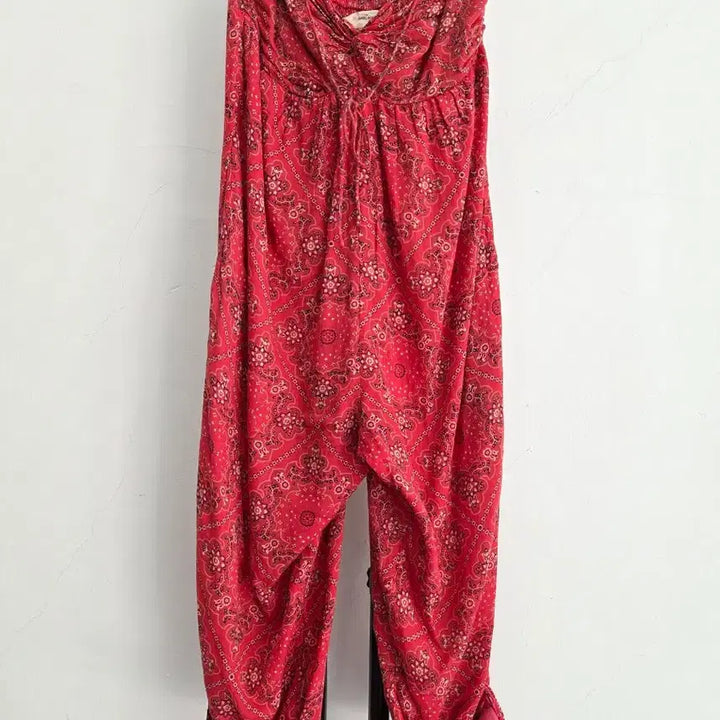 [BUNJANG] Isabel Marant Red Paisley Tube Jumpsuit / 정품 이자벨마랑 레드 튜브 점프수트