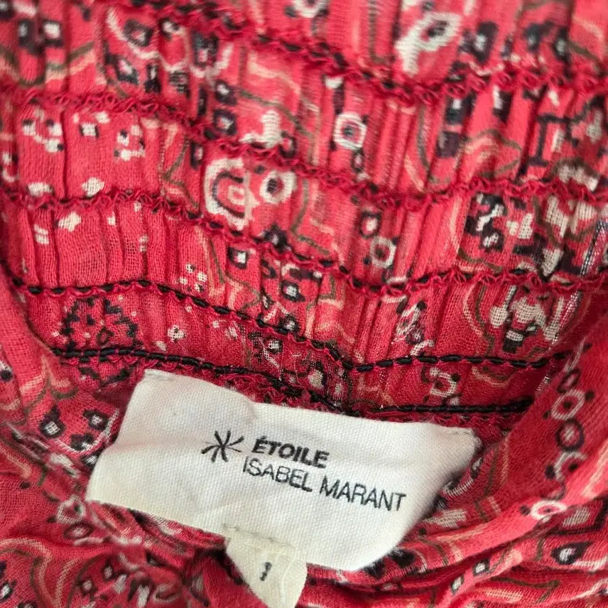 [BUNJANG] Isabel Marant Red Paisley Tube Jumpsuit / 정품 이자벨마랑 레드 튜브 점프수트
