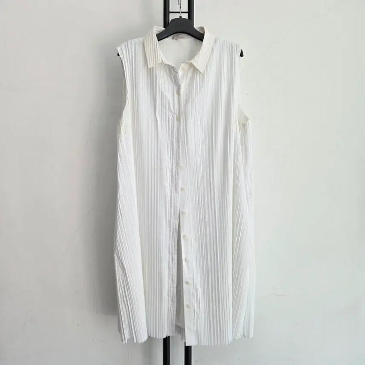 [BUNJANG] COS White Pleated Long Sleeveless Dress / 정품 코스 COS 화이트 플리츠 롱 민소매 원피스