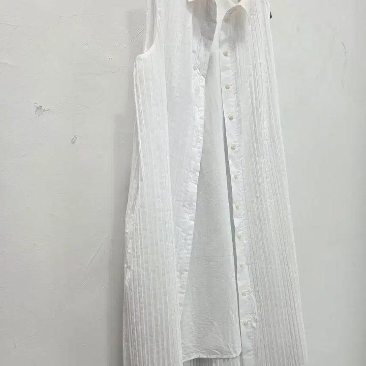 [BUNJANG] COS White Pleated Long Sleeveless Dress / 정품 코스 COS 화이트 플리츠 롱 민소매 원피스