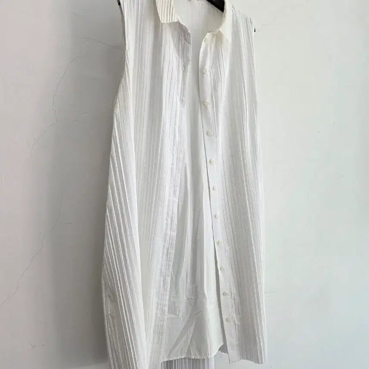 [BUNJANG] COS White Pleated Long Sleeveless Dress / 정품 코스 COS 화이트 플리츠 롱 민소매 원피스
