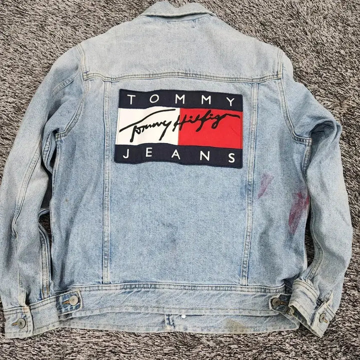[BUNJANG] Tommy Hilfiger Big Logo Denim Jacket / 타미힐피거 빅로고 청자켓