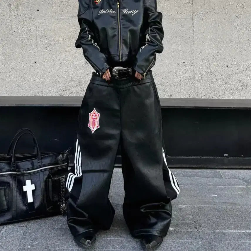 [BUNJANG] Two-Way Leather Pants / 투웨이스트 가죽팬츠
