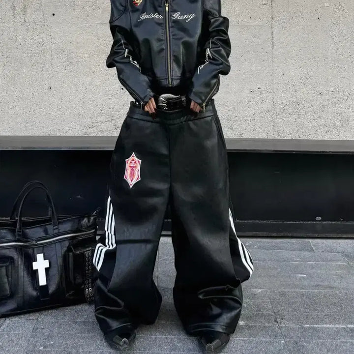 [BUNJANG] Two-Way Leather Pants / 투웨이스트 가죽팬츠