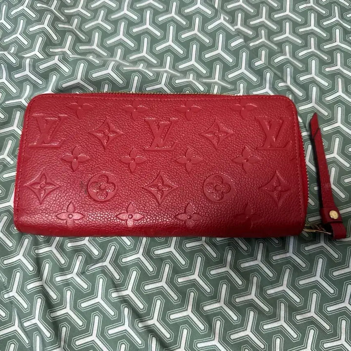 [BUNJANG] Louis Vuitton Monogram Empreinte Zippy Wallet Red Long Wallet / (정품) 루이비통 모노그램 앙프렝뜨 지피 월릿 레드 여성 장지갑 급처