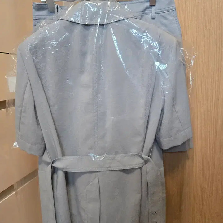 [BUNJANG] FRONTROW Half Sleeve Belted Blazer and Skirt Set / 프론트로우 FRONTROW 린넨 반팔 자켓 셋업