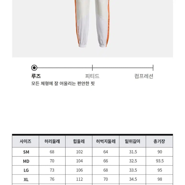 [SOLD OUT] 언더아머 여성 화이트 오렌지 라인 트레이닝 SM사이즈  바지 새제품