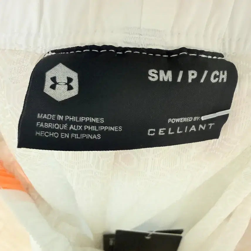 [SOLD OUT] 언더아머 여성 화이트 오렌지 라인 트레이닝 SM사이즈  바지 새제품