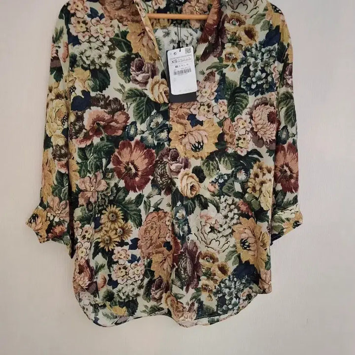 [BUNJANG] ZARA Flower Pattern Shirt Blouse / ZARA 플라워 패턴 셔츠블라우스 XS