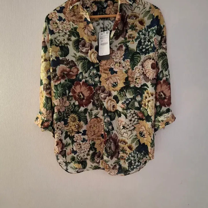 [BUNJANG] ZARA Flower Pattern Shirt Blouse / ZARA 플라워 패턴 셔츠블라우스 XS