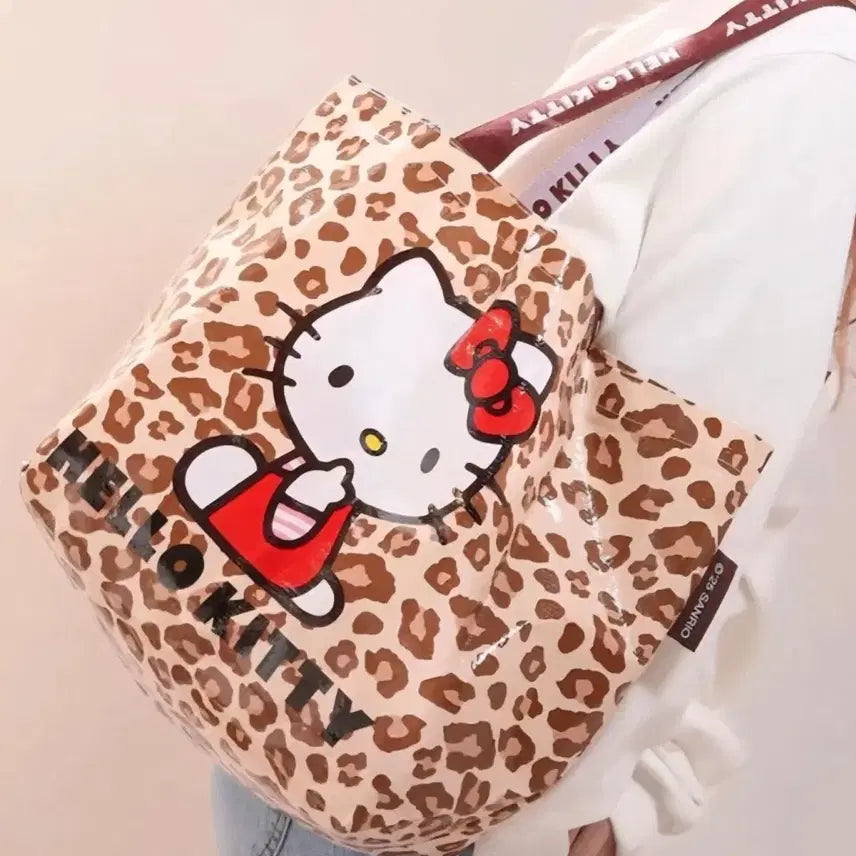 [SOLD OUT] 헬로키티 레오파드 우(양)산 &amp; 타포린백