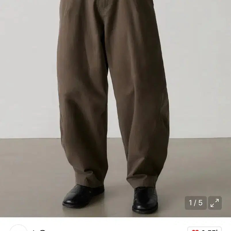 [BUNJANG] Known Curved Chino Pants Khaki Brown / (0) 노운 커브드 치노 팬츠 카키 브라운
