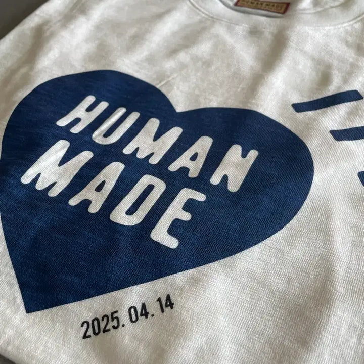 [SOLD OUT] 휴먼 메이드 하트 티셔츠 화이트 네이비 [L]