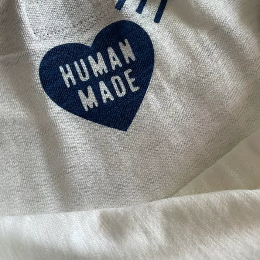 [SOLD OUT] 휴먼 메이드 하트 티셔츠 화이트 네이비 [L]