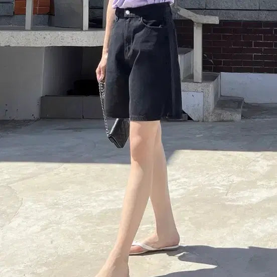 [BUNJANG] Yoonbling Ccllina Shorts (Black/Gray) - Size L / (급처/이사) 윤블링 끌리나 반바지 L사이즈 (블랙/그레이)