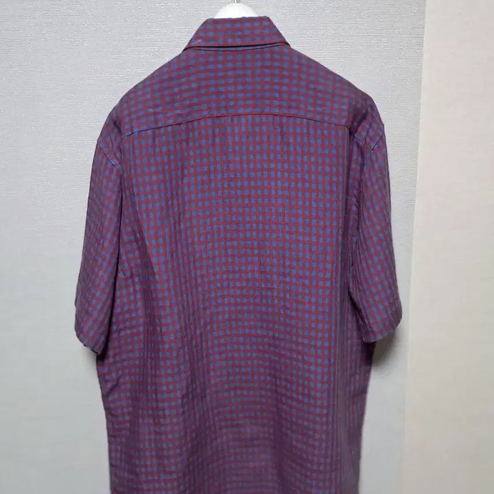 [BUNJANG] Daks Checkered Short-Sleeve Shirt / 닥스 마100% 체크 반팔 셔츠 남방 남성의류 100 가격더내림