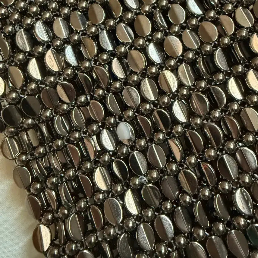 [BUNJANG] ZARA Metal Bead Shoulder Bag (Gunmetal Silver) / 자라 메탈 비즈 숄더백 (건메탈 실버)