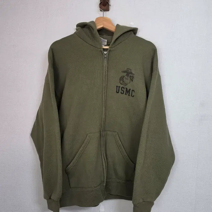 [BUNJANG] USMC Military Hooded Zip-up Jacket XL / USA USMC 밀리터리 미해병대 후드집업 XL