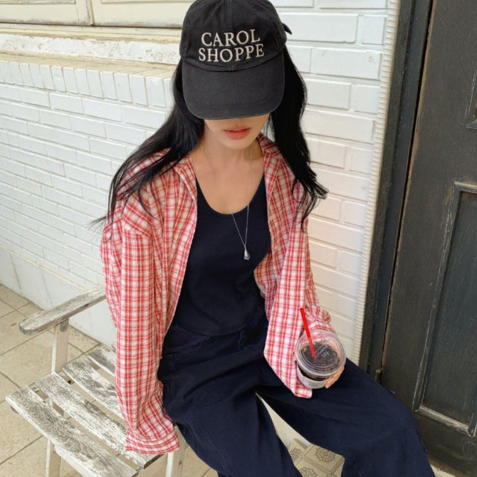 [BUNJANG] Ablie Red Check Shirt / 에이블리 환승연애 민경st 레드 체크 셔츠