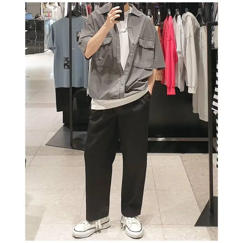 [BUNJANG] Juunj Garment Washing String Shirt / 준지 juunj / 준지 가먼트워싱 스트링셔츠