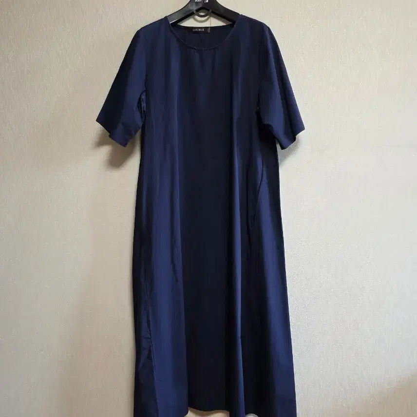 [BUNJANG] Golden Bear Navy Long One-Piece Dress / 골든베어 롱 원피스