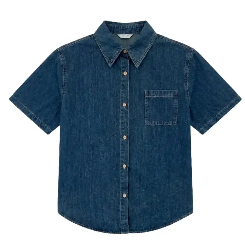 [BUNJANG] Denim Short Sleeve Shirt / 데님반팔셔츠