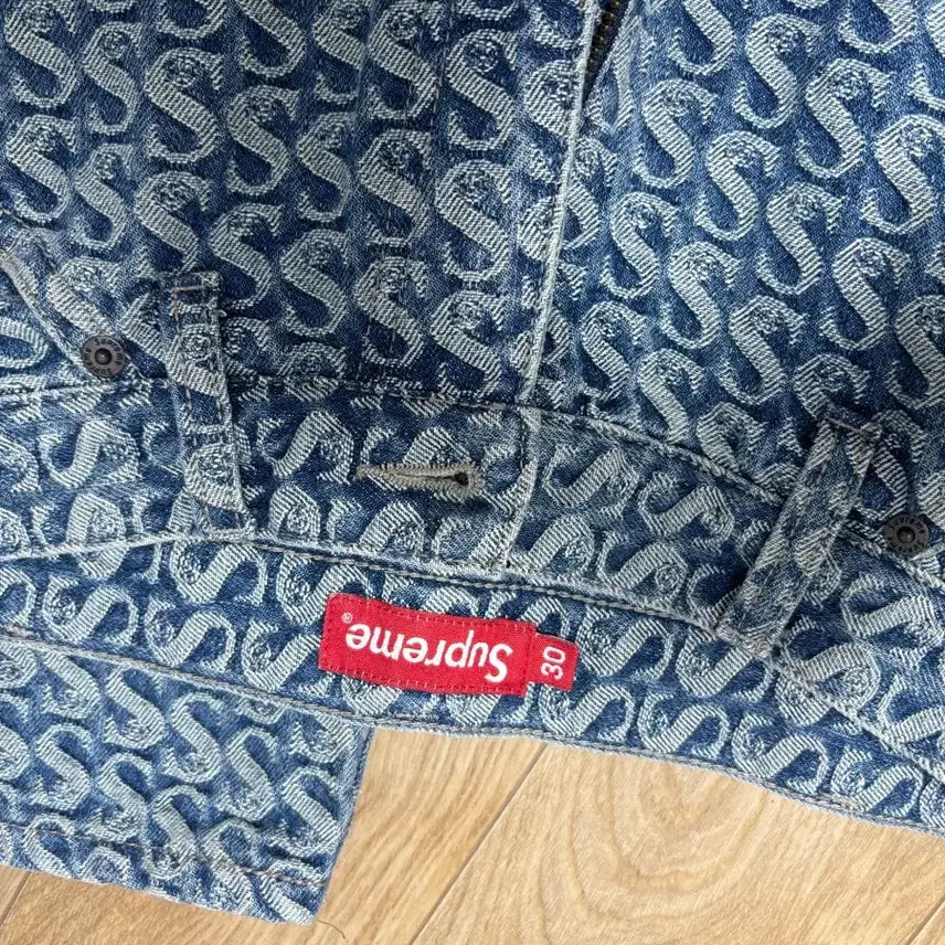 [BUNJANG] Supreme Monogram Double Knee Denim Painter Pants / 슈프림 모노그램 더블 니 데님