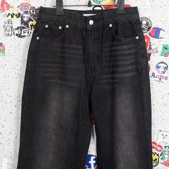 [BUNJANG] Credito Washing Bootcut Jeans (Black-Blue, Women&