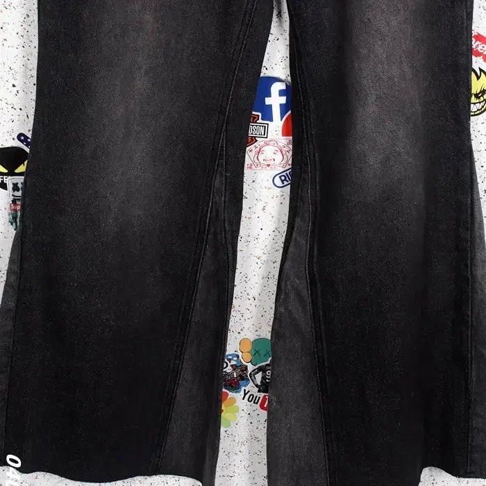 [BUNJANG] Credito Washing Bootcut Jeans (Black-Blue, Women&
