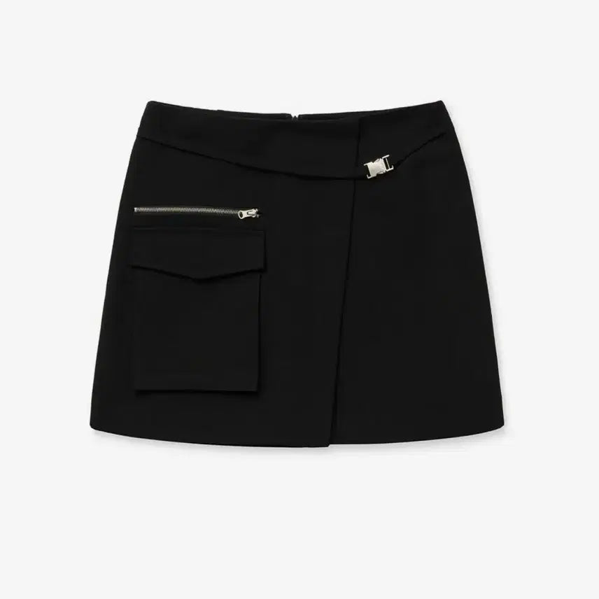 [BUNJANG] Midnight Blue Zip Mini Skirt - Black / [새상품] 미드나잇블루 미니스커트 zip스커트 블랙 S