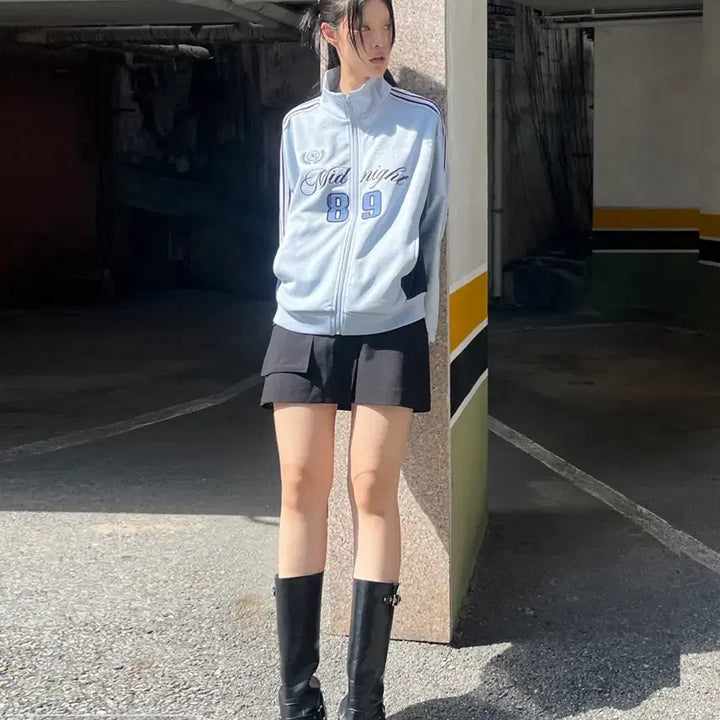 [BUNJANG] Midnight Blue Zip Mini Skirt - Black / [새상품] 미드나잇블루 미니스커트 zip스커트 블랙 S