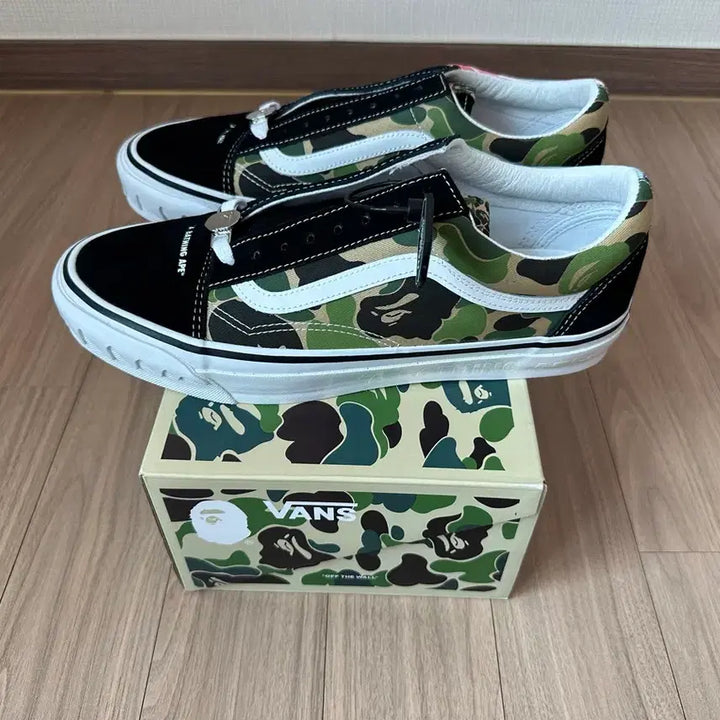 [BUNJANG] Vans x BAPE Old Skool TB LX Black Sneakers / 반스 베이프 올드스쿨 TB LX 블랙 285 28.5