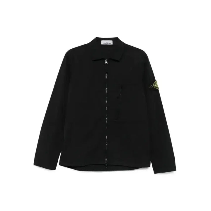 [SOLD OUT] 스톤아일랜드 25FW 블랙 지퍼 셔츠 자켓