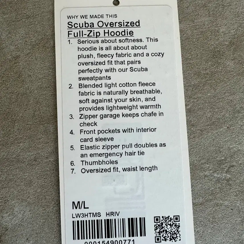 [BUNJANG] Lululemon Scuba Oversized Full Zip Hoodie HRIV Color ML Size / 룰루레몬 스쿠바 오버사이즈 풀 집 후디 HRIV색상 ML사이즈