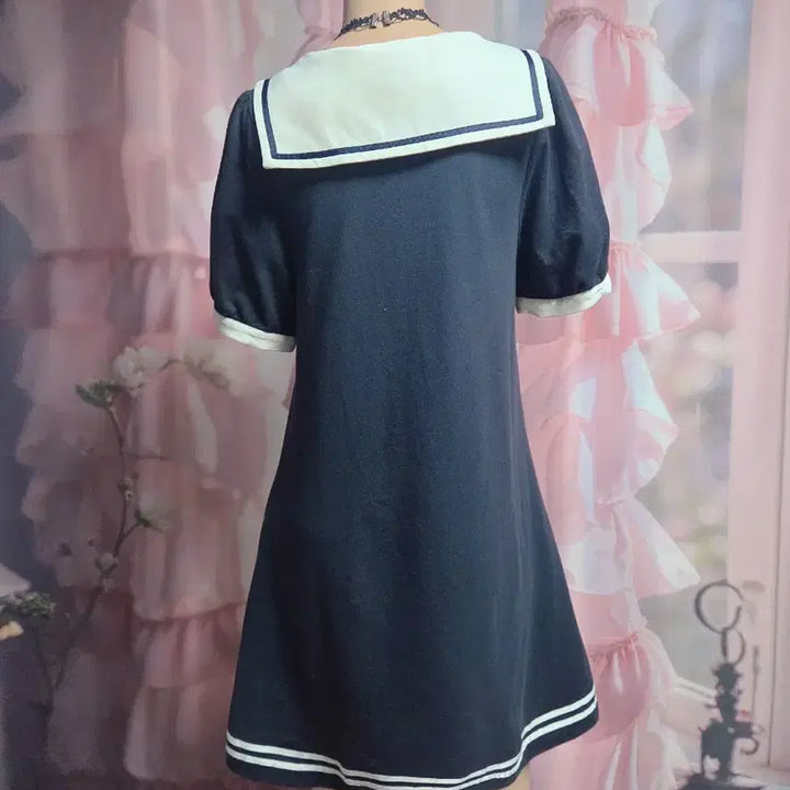 [BUNJANG] Amabel Sailor Collar Ribbon Dress / 아마벨 세일러카라 리본 원피스