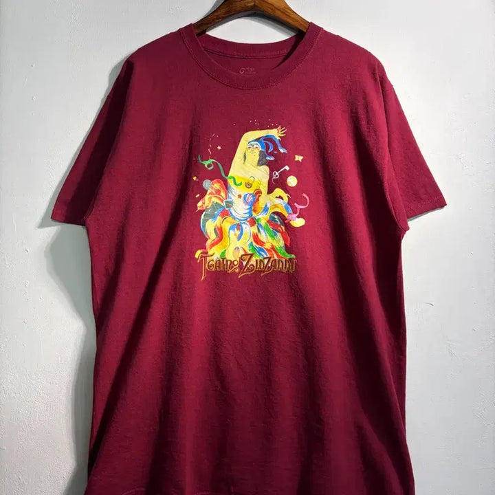 [BUNJANG] Burgundy Vintage Short Sleeve T-Shirt / 만원샵) 버건디 빈티지 반팔 티셔츠 C248