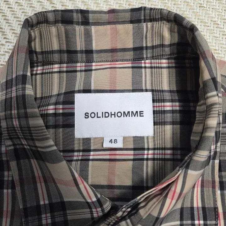 [BUNJANG] Solid Homme Checkered Layered Shirt / 솔리드옴므 체크 셔츠