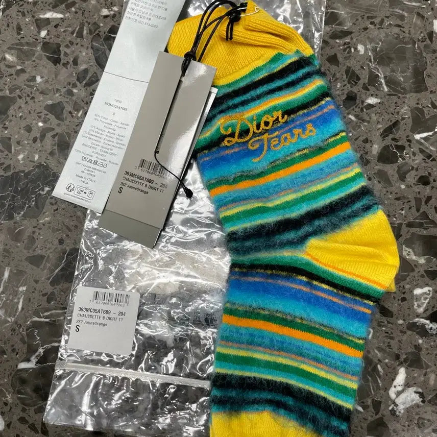 [BUNJANG] Dior Denim Tears Striped Alpaca Socks S / 디올 데님 티어스 스트라이프 알파카 양말 S