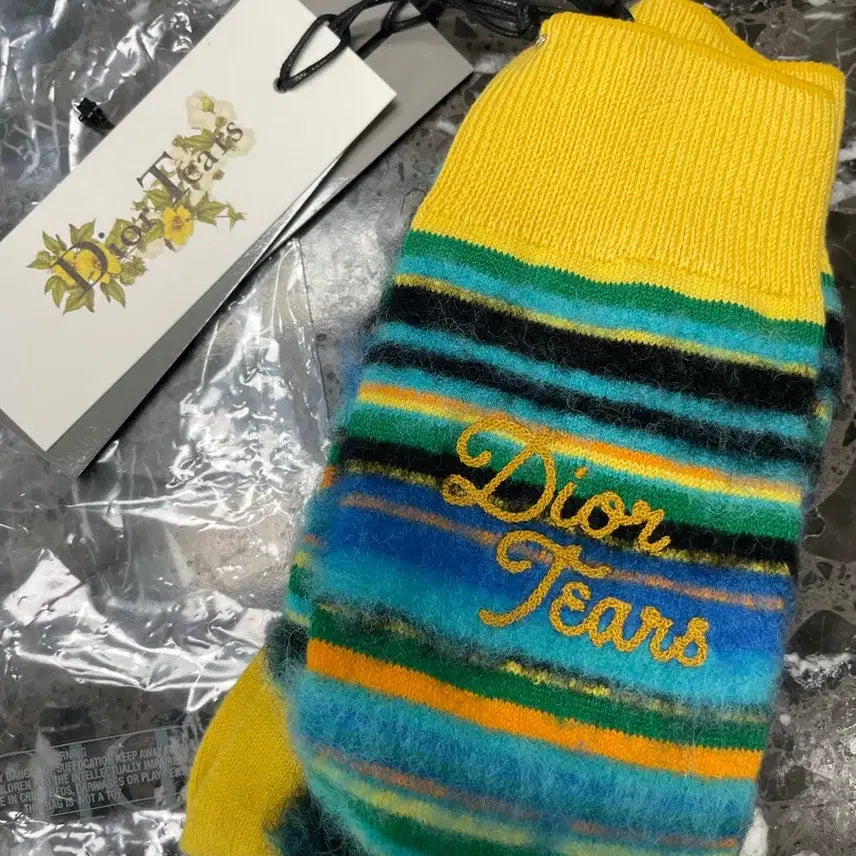 [BUNJANG] Dior Denim Tears Striped Alpaca Socks S / 디올 데님 티어스 스트라이프 알파카 양말 S