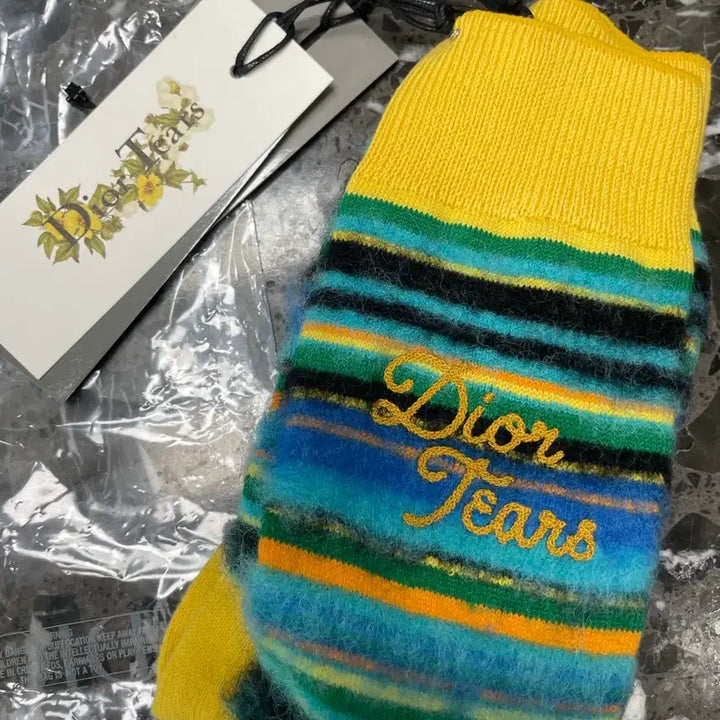 [BUNJANG] Dior Denim Tears Striped Alpaca Socks S / 디올 데님 티어스 스트라이프 알파카 양말 S