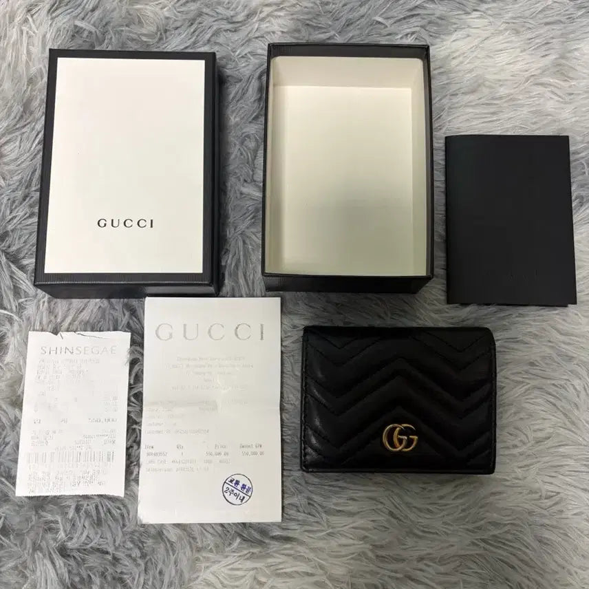 [BUNJANG] Gucci Marmont Card Wallet Black / [영수증포함]구찌 마몬트 카드지갑 블랙