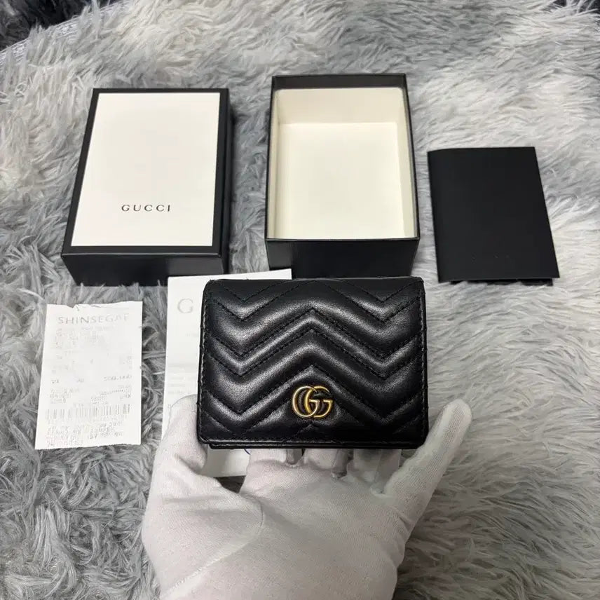[BUNJANG] Gucci Marmont Card Wallet Black / [영수증포함]구찌 마몬트 카드지갑 블랙