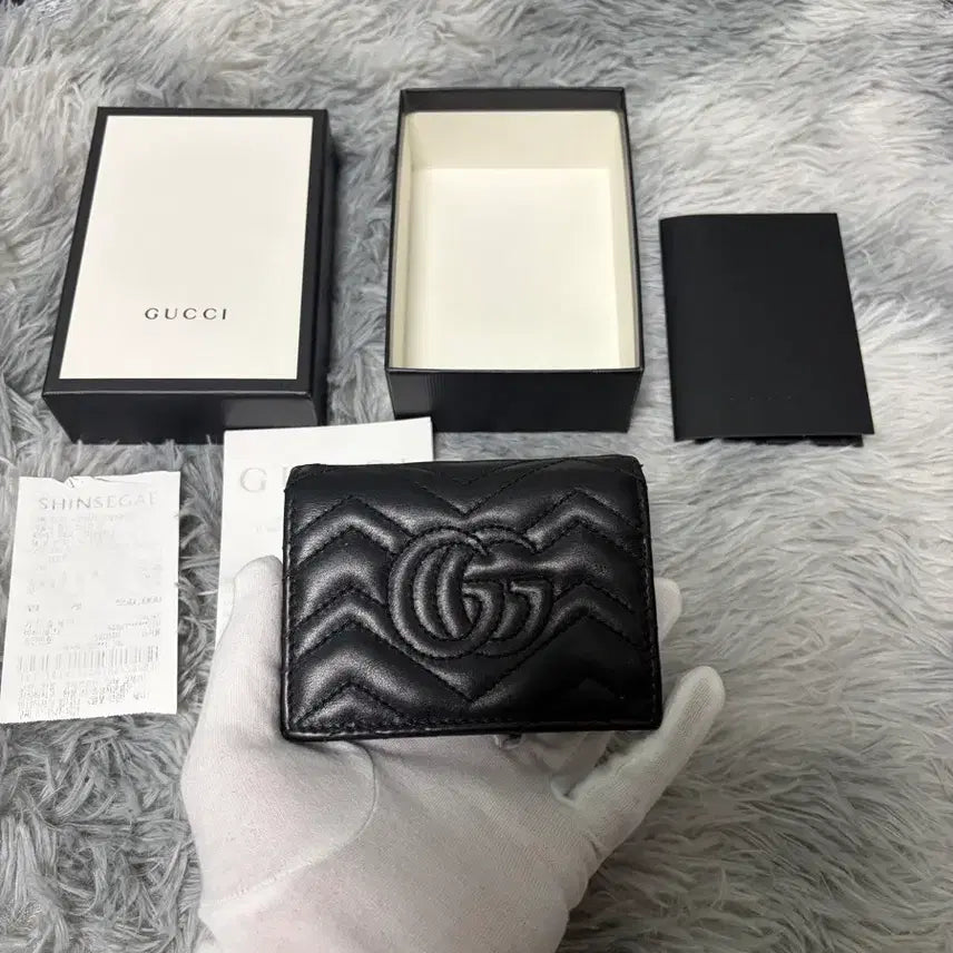 [BUNJANG] Gucci Marmont Card Wallet Black / [영수증포함]구찌 마몬트 카드지갑 블랙