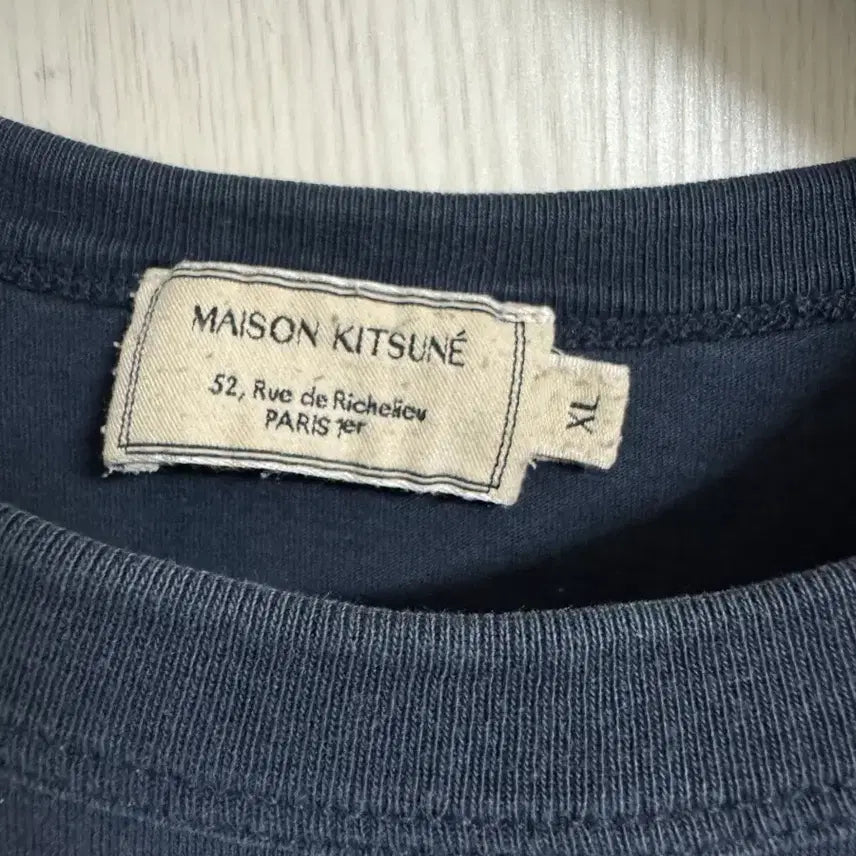 [BUNJANG] Maison Kitsune Fox Head Navy T-shirt XL / 메종키츠네 폭스헤드 네이비 반팔티 XL
