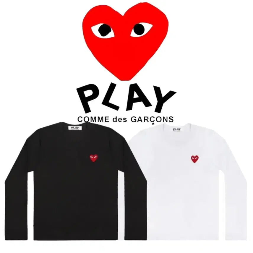 [BUNJANG] Comme des Garcons Long Sleeve T-Shirt / 꼼데가르송 롱슬리브 긴팔티 블랙/화이트 새상품